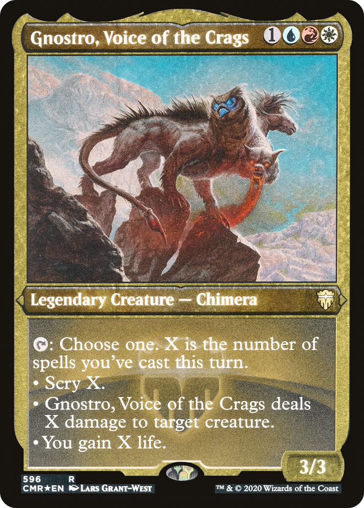 Gnostro, Voice of the Crags (Etched) [Commander Legends]