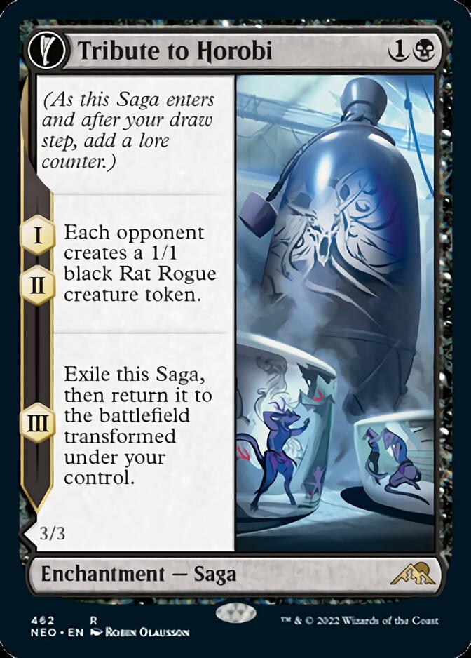 Tribute to Horobi // Echo of Death's Wail (Extended Art) [Kamigawa: Neon Dynasty] Foil
