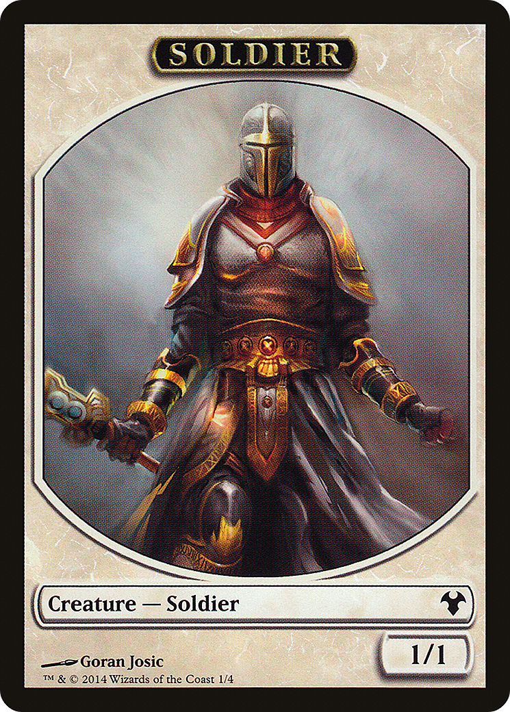 Soldier // Spirit Double-Sided Token [Modern Event Deck 2014 Tokens] | Silver Goblin