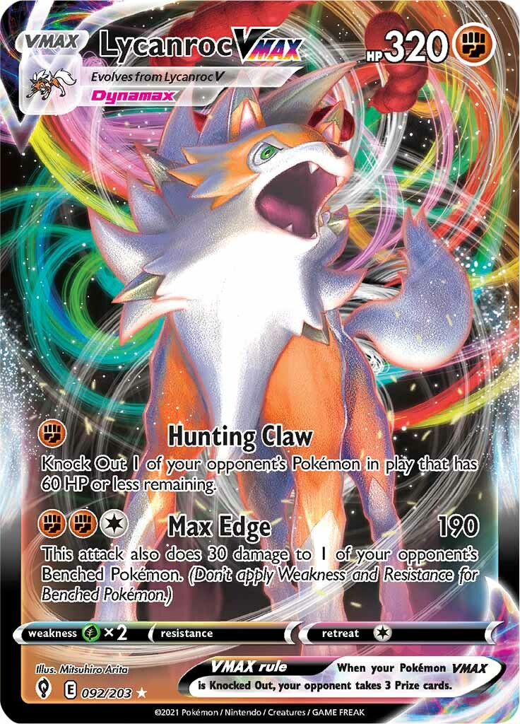 Lycanroc VMAX (092/203) [Sword & Shield: Evolving Skies] | Silver Goblin