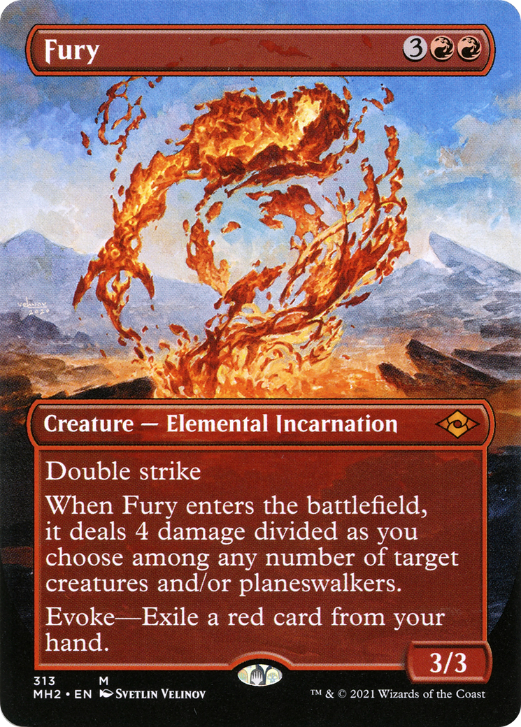 Fury (Borderless Alternate Art) [Modern Horizons 2] | Silver Goblin