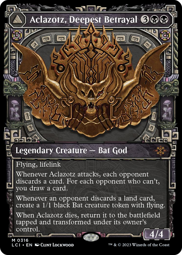 Aclazotz, Deepest Betrayal // Temple of the Dead (Showcase) [The Lost Caverns of Ixalan] Foil