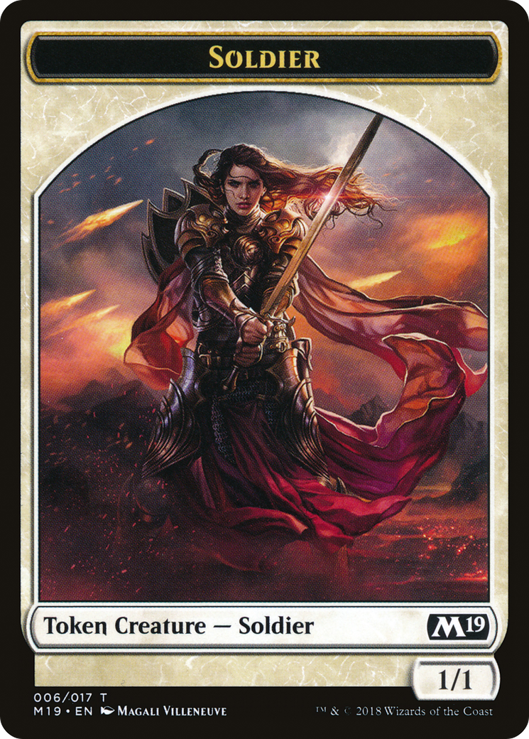 Soldier Token [Core Set 2019 Tokens] | Silver Goblin