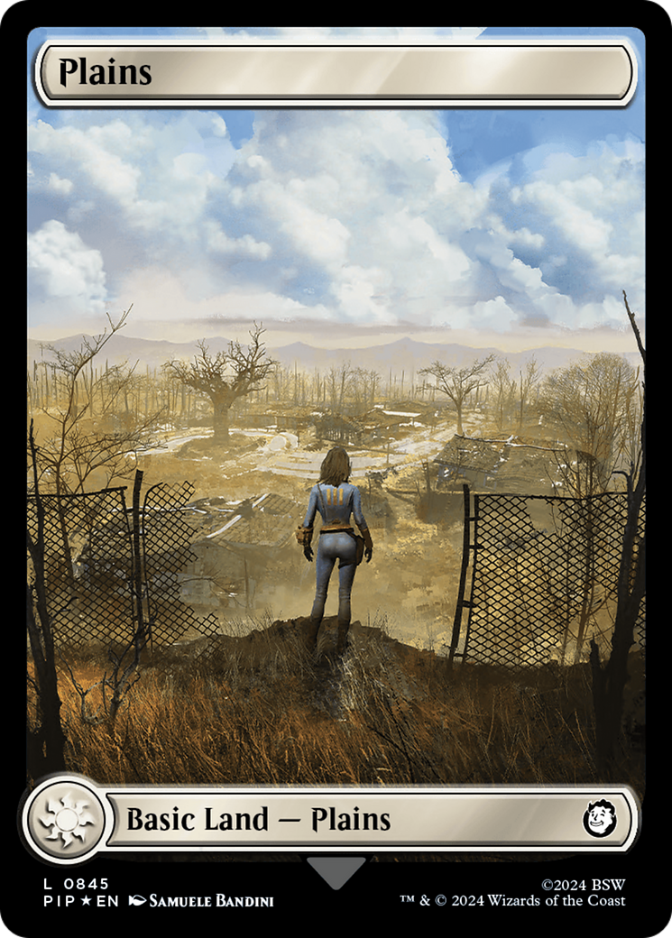 Plains (0845) (Surge Foil) [Fallout] | Silver Goblin