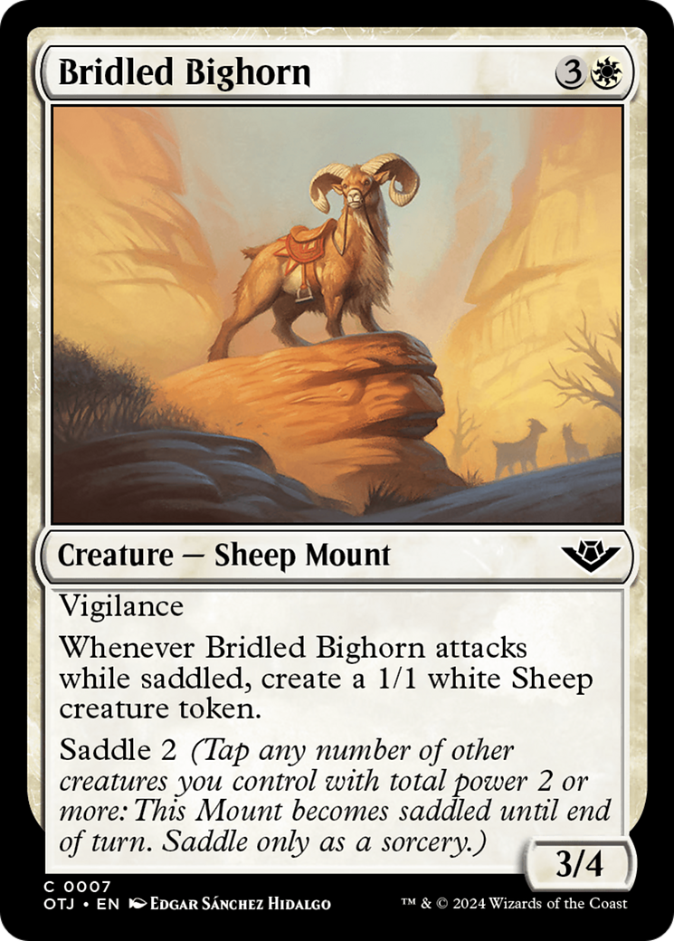 Bridled Bighorn [Outlaws of Thunder Junction] | Silver Goblin