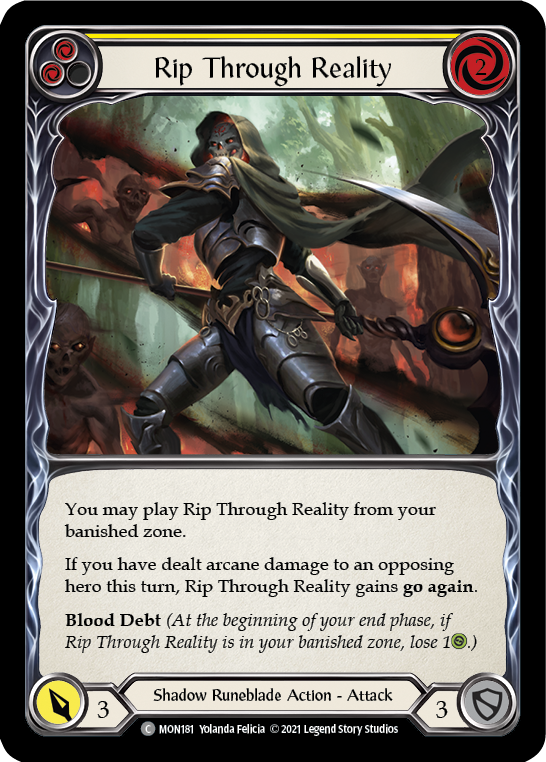 Rip Through Reality (Yellow) 1st Edition  (MON181) - Monarch | Silver Goblin