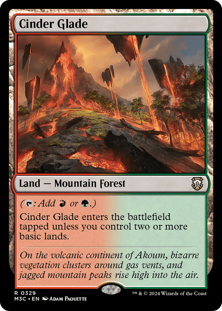 Cinder Glade (Ripple Foil) [Modern Horizons 3 Commander] | Silver Goblin