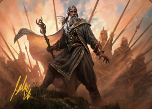 Hazezon, Shaper of Sand Art Card (Gold-Stamped Signature) [Dominaria United Art Series]