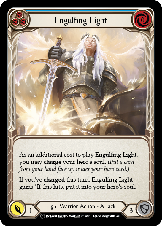 Engulfing Light (Blue) [U-MON050-RF] (Monarch Unlimited)  Unlimited Rainbow Foil | Silver Goblin