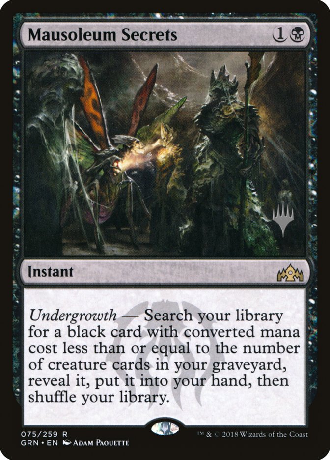 Mausoleum Secrets (Promo Pack) [Guilds of Ravnica Promos] | Silver Goblin