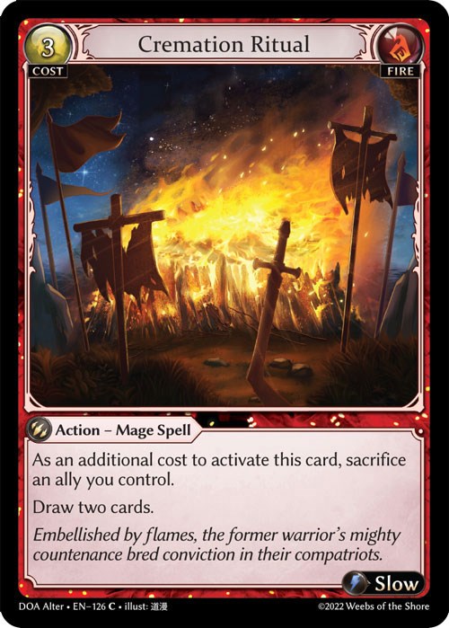 Cremation Ritual (126) [Dawn of Ashes: Alter Edition] Foil