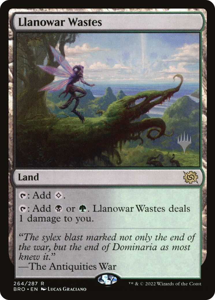 Llanowar Wastes (Promo Pack) [The Brothers' War Promos] | Silver Goblin