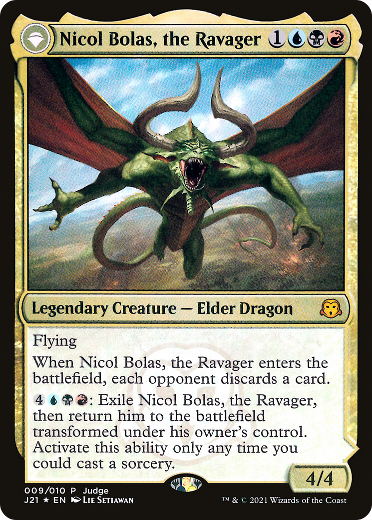 Nicol Bolas, the Ravager // Nicol Bolas, the Arisen [Judge Gift Cards 2021] | Silver Goblin