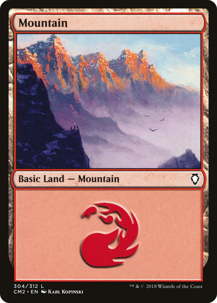 Mountain (304) [Commander Anthology Volume II] | Silver Goblin