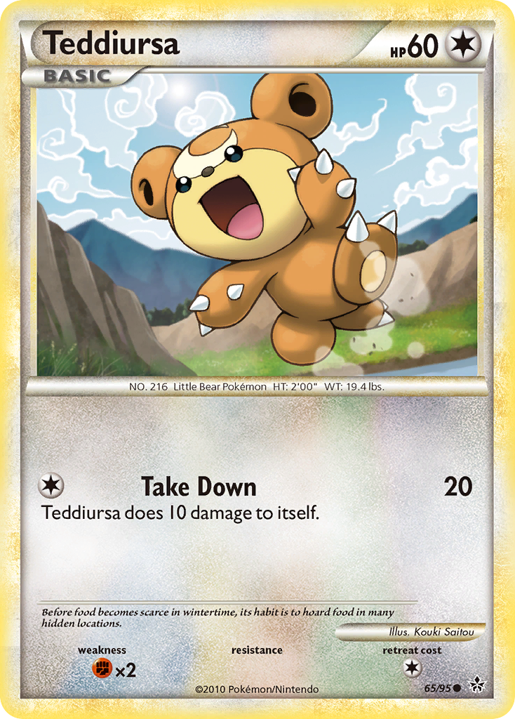 Teddiursa (65/95) [HeartGold & SoulSilver: Unleashed] | Silver Goblin