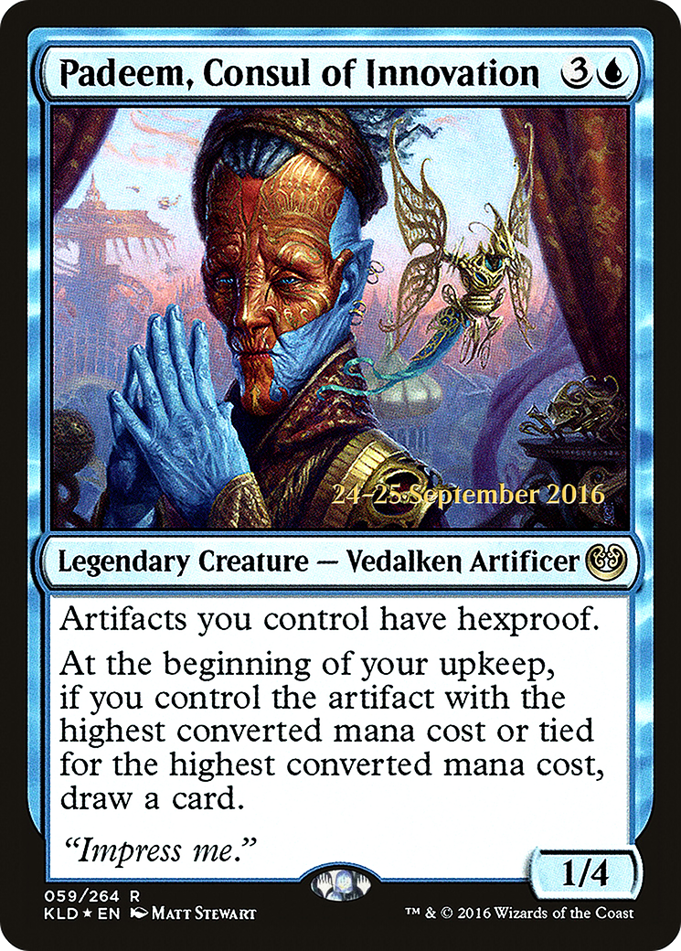 Padeem, Consul of Innovation [Kaladesh Prerelease Promos] | Silver Goblin