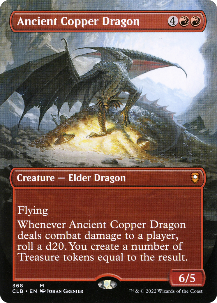 Ancient Copper Dragon (Borderless Alternate Art) [Commander Legends: Battle for Baldur's Gate] | Silver Goblin