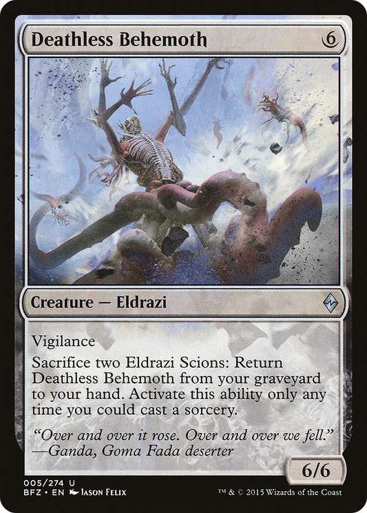 Deathless Behemoth [Battle for Zendikar] Foil