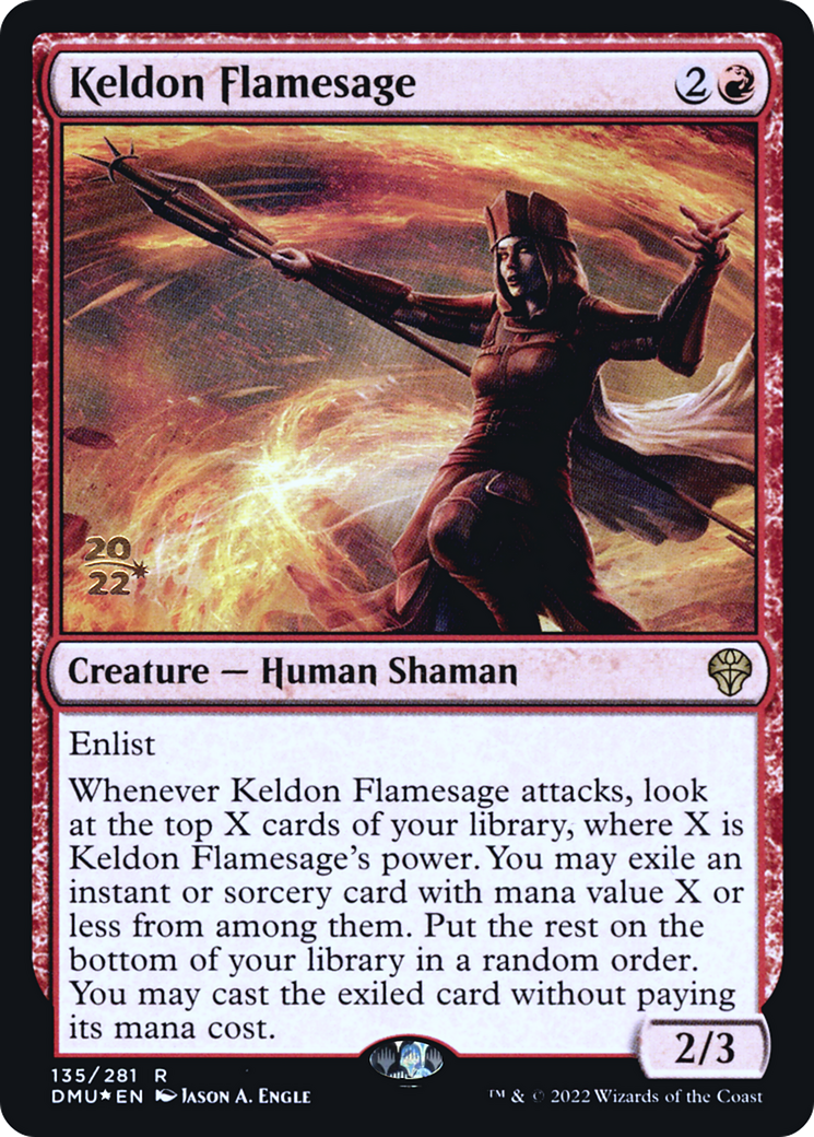 Keldon Flamesage [Dominaria United Prerelease Promos] | Silver Goblin