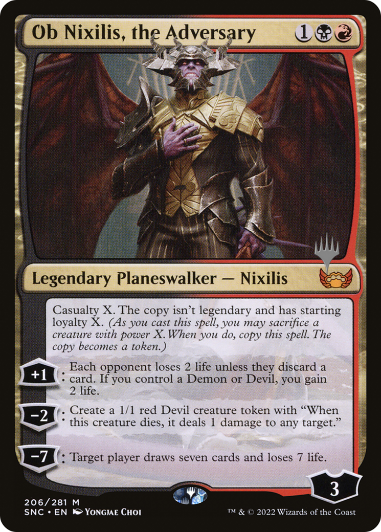 Ob Nixilis, the Adversary (Promo Pack) [Streets of New Capenna Promos] | Silver Goblin