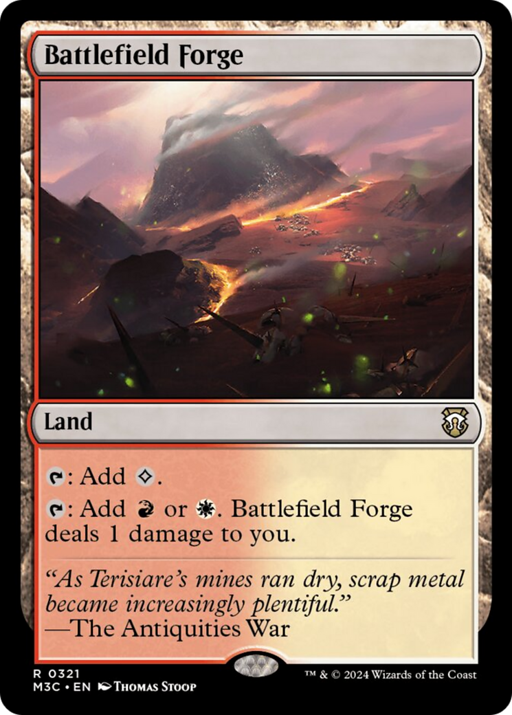 Battlefield Forge (Ripple Foil) [Modern Horizons 3 Commander] | Silver Goblin