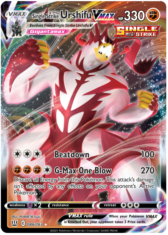 Single Strike Urshifu VMAX (086/163) (Jumbo Card) [Sword & Shield: Battle Styles] | Silver Goblin