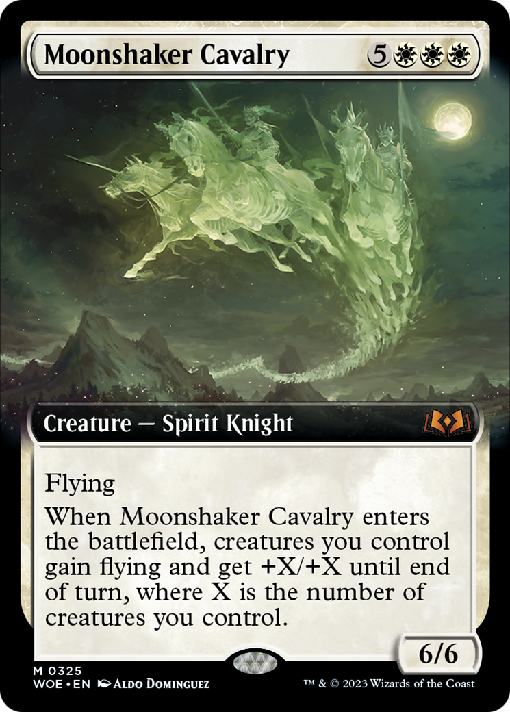 Moonshaker Cavalry (Extended Art) [Wilds of Eldraine] | Silver Goblin