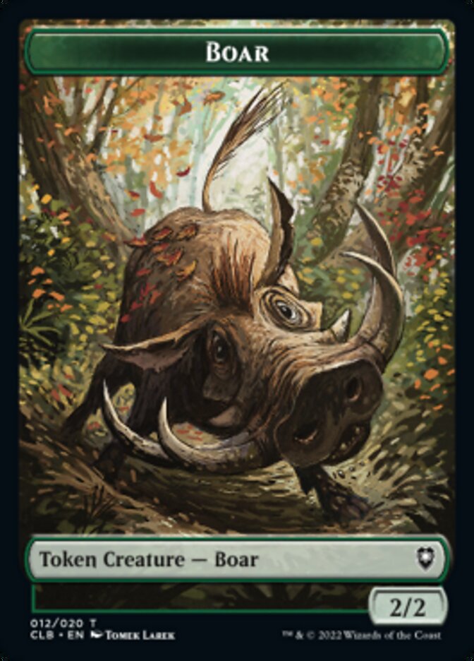 Boar Token [Commander Legends: Battle for Baldur's Gate Tokens] | Silver Goblin