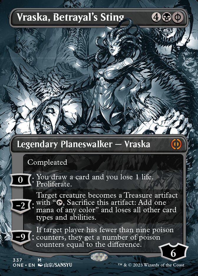 Vraska, Betrayal's Sting (Borderless Manga) [Phyrexia: All Will Be One] | Silver Goblin