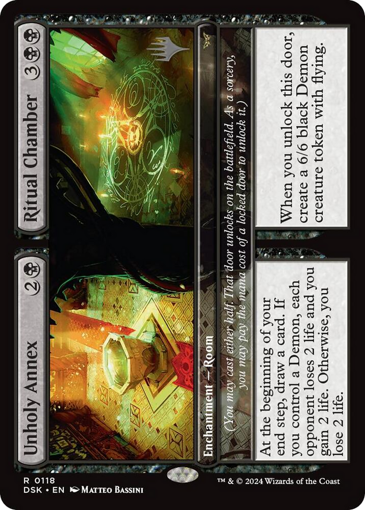 Unholy Annex // Ritual Chamber [Duskmourn: House of Horror Promos] Foil