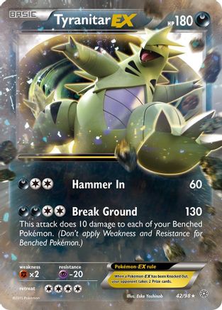 Tyranitar EX (42/98) [XY: Ancient Origins] | Silver Goblin