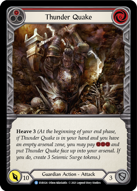 Thunder Quake (Red) [EVR024] (Everfest)  1st Edition Rainbow Foil | Silver Goblin