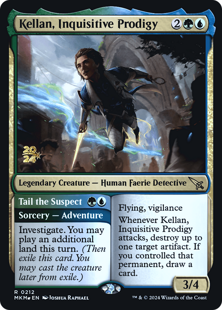 Kellan, Inquisitive Prodigy [Murders at Karlov Manor Prerelease Promos] | Silver Goblin