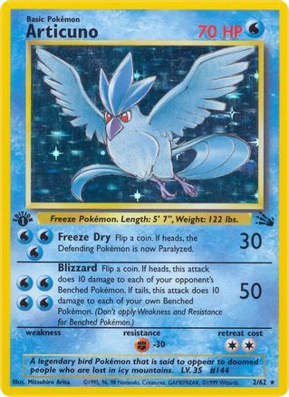 Articuno (2/62) [Fossil 1st Edition] | Silver Goblin