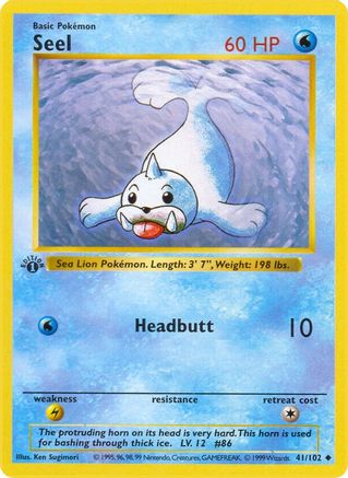 Seel (41) (1st Edition) - Base Set (Shadowless)
