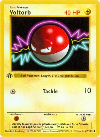 Voltorb (67) (1st Edition) - Base Set (Shadowless)