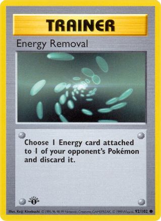 Energy Removal (92) (1st Edition) - Base Set (Shadowless)
