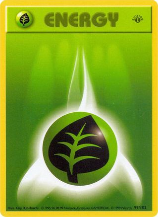 Grass Energy (99) (1st Edition) - Base Set (Shadowless)