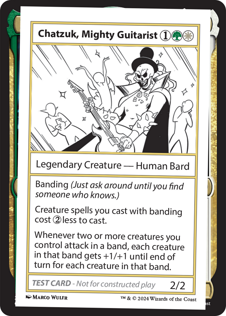 Chatzuk, Mighty Guitarist [Mystery Booster 2 Playtest Cards] | Silver Goblin