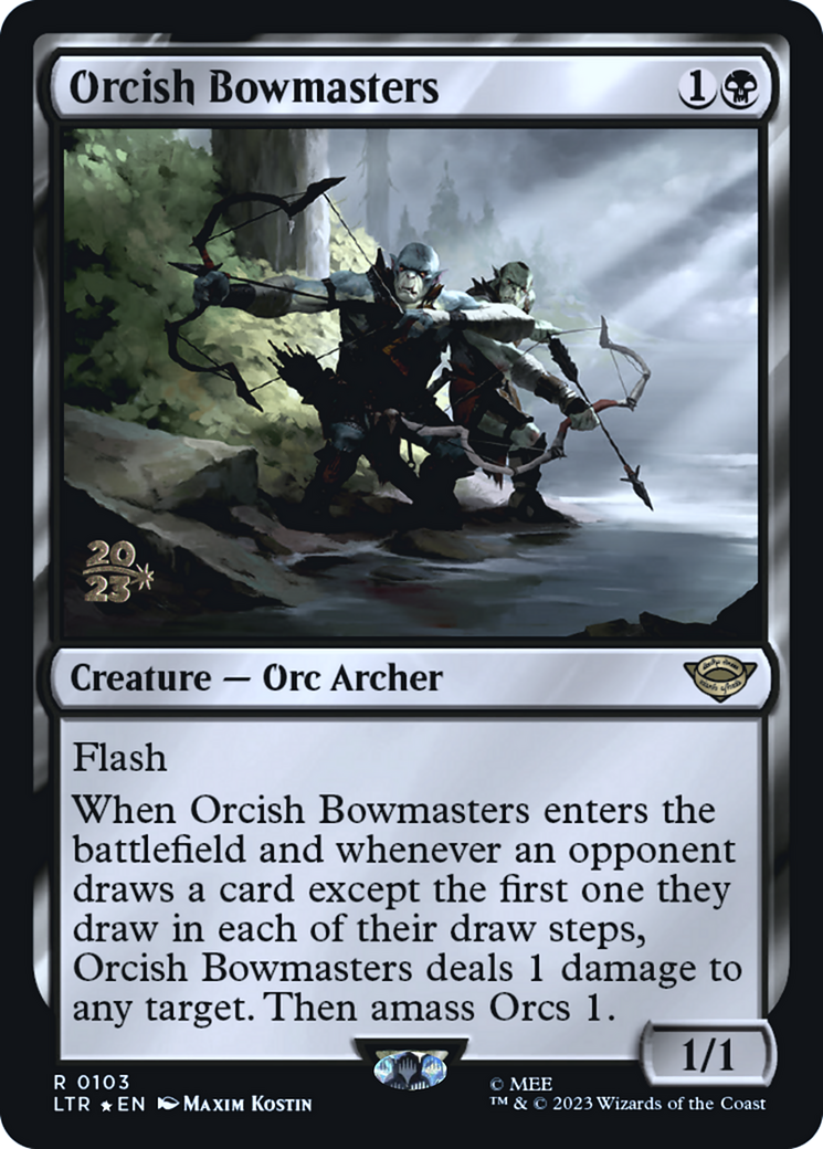 Orcish Bowmasters [The Lord of the Rings: Tales of Middle-Earth Prerelease Promos] | Silver Goblin