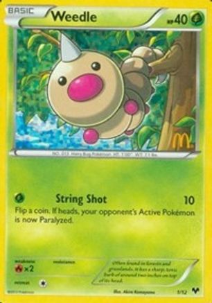 Weedle (1/12) [McDonald's Promos: 2014 Collection] | Silver Goblin