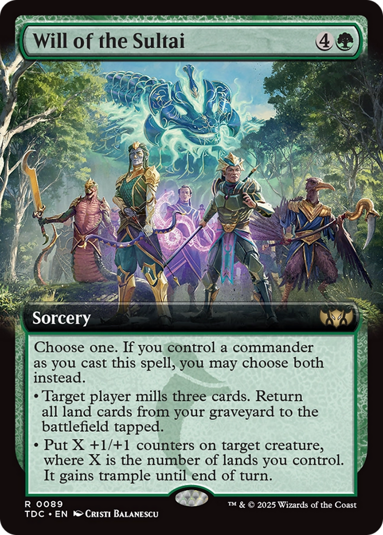 Will of the Sultai (Extended Art) (089) - Commander: Tarkir: Dragonstorm