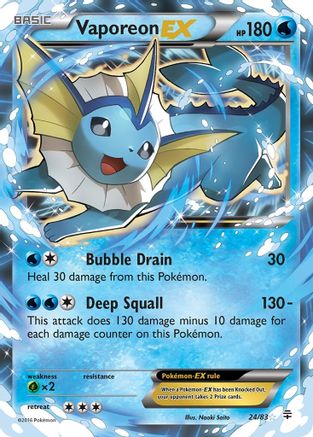 Vaporeon EX (24/83) [XY: Generations] | Silver Goblin