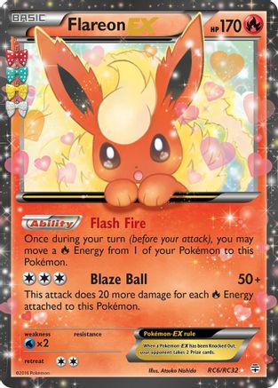 Flareon EX (RC6) Holofoil - Generations Radiant Collection