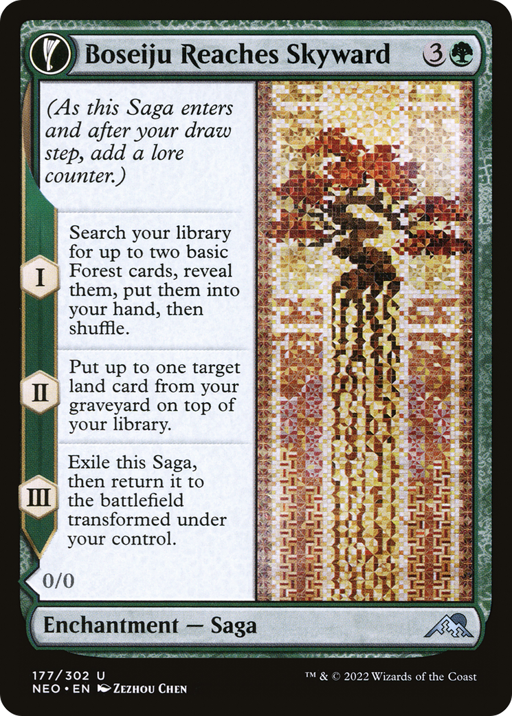 Boseiju Reaches Skyward // Branch of Boseiju [Kamigawa: Neon Dynasty] Foil