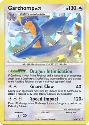 Garchomp (5/147) (Cracked Ice Holo) (Theme Deck Exclusive) [Platinum: Supreme Victors] | Silver Goblin