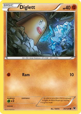 Diglett (36/124) [XY: Fates Collide] | Silver Goblin