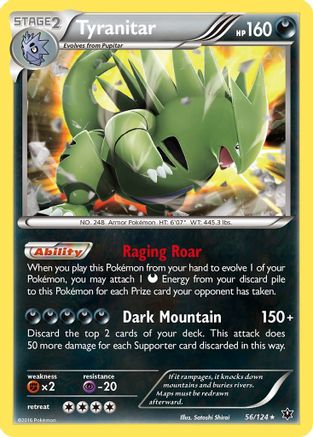 Tyranitar (56/124) [XY: Fates Collide] | Silver Goblin