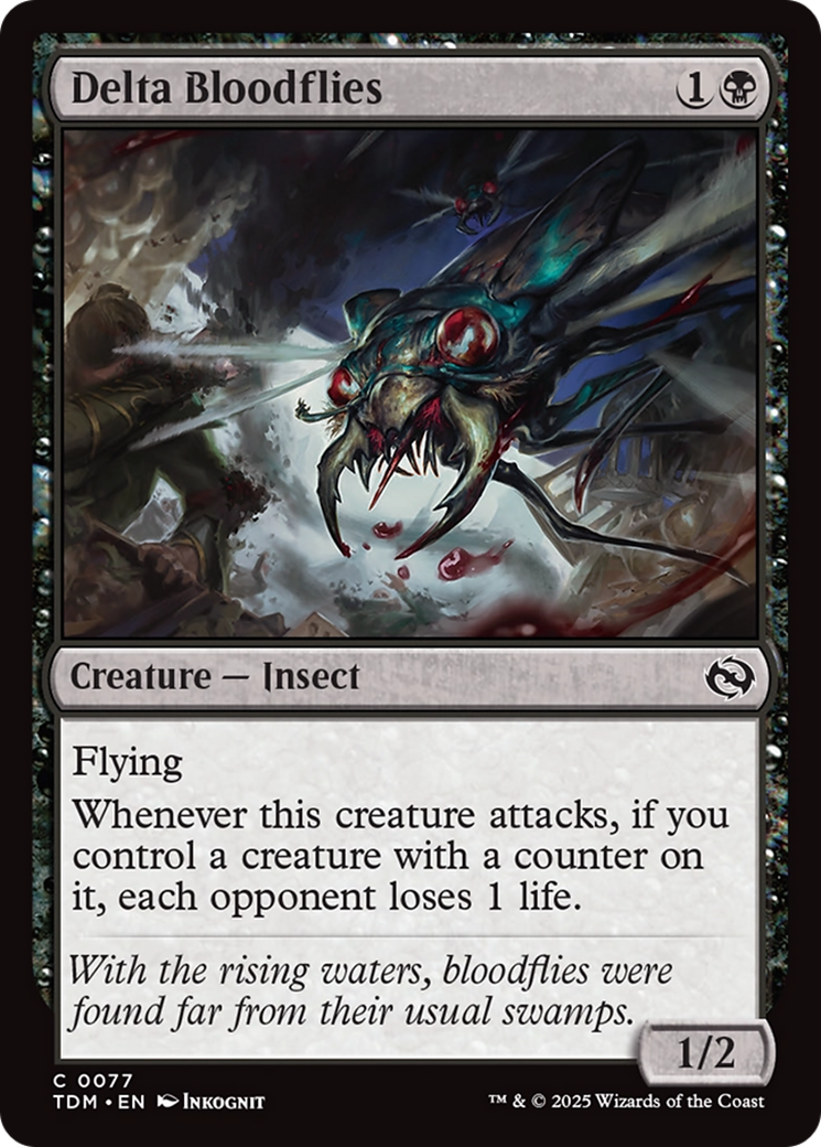 Delta Bloodflies (077) Foil - Tarkir: Dragonstorm