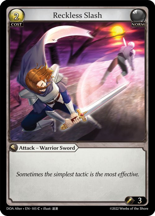 Reckless Slash (105) [Dawn of Ashes: Alter Edition] Foil